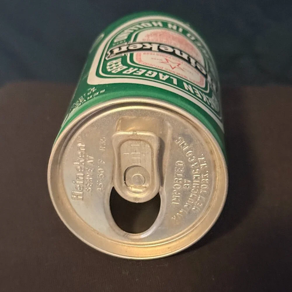 Heineken lager vintage beer can